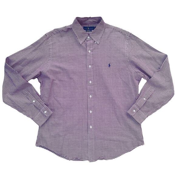 Ralph Lauren Men’s Slim Fit Stretch Oxford Gingham Button Down Shirt - Size XL - Picture 2 of 9